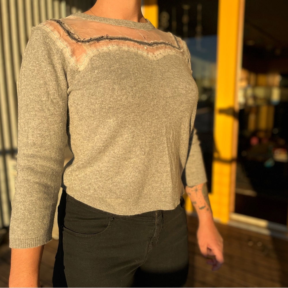 Delicate reversible anthropologie cardigan